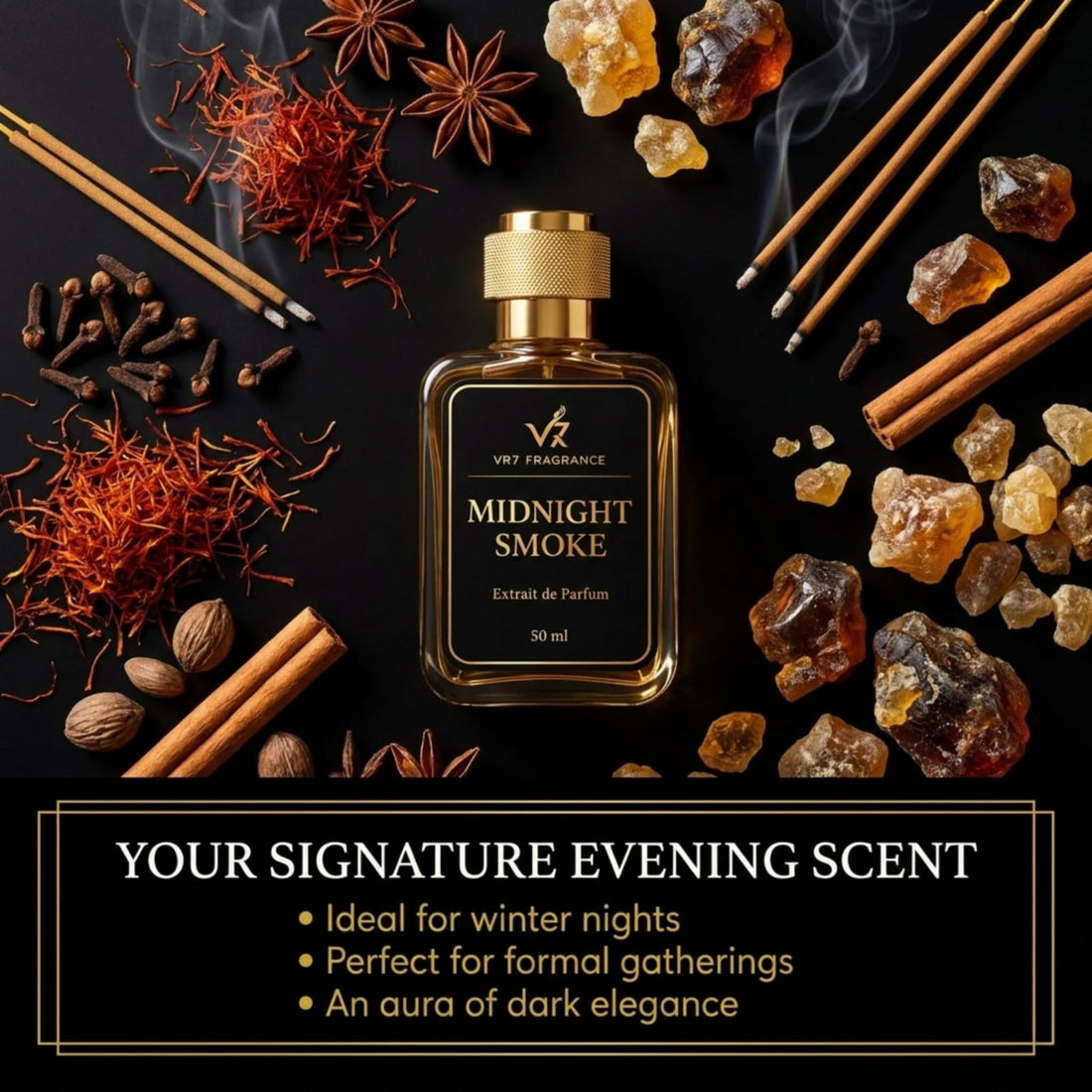 Midnight Smoke by VR7 Fragrance — Dark Tobacco, Smoky Oud, Pure Magnetism - VR7 Fragrance™ -