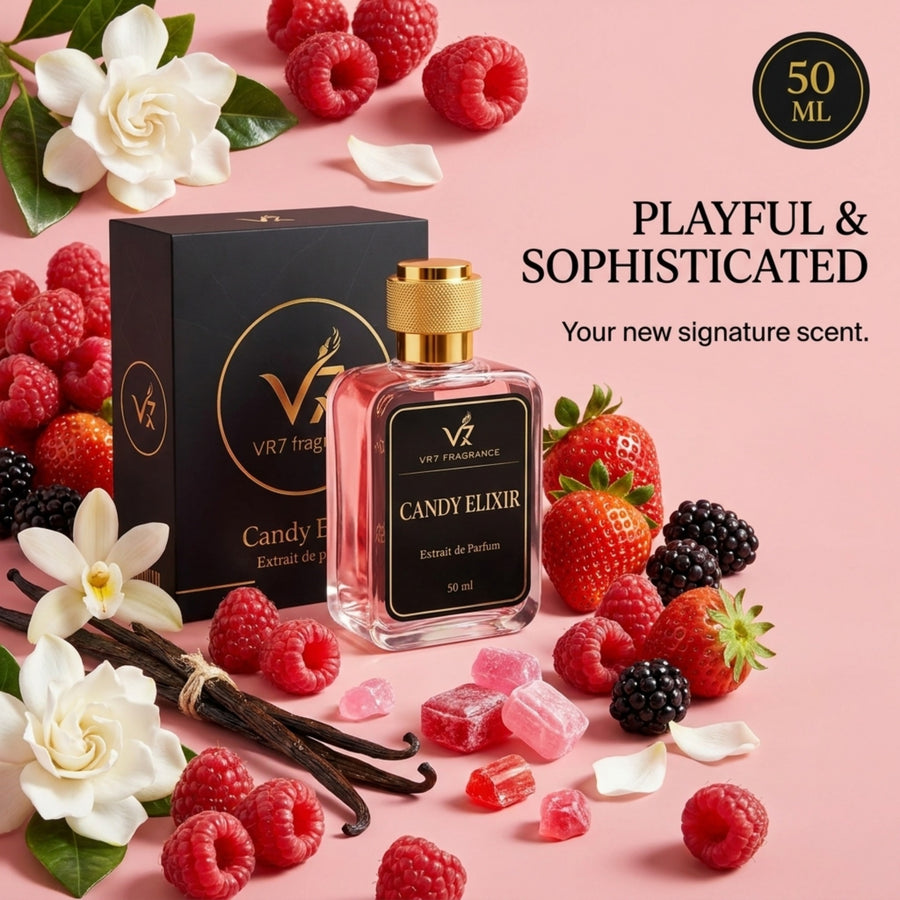 Candy Elixir | Vanilla Floral Musky | Extrait de Parfum for Women & Men | VR7 Fragrance - VR7 Fragrance™ -