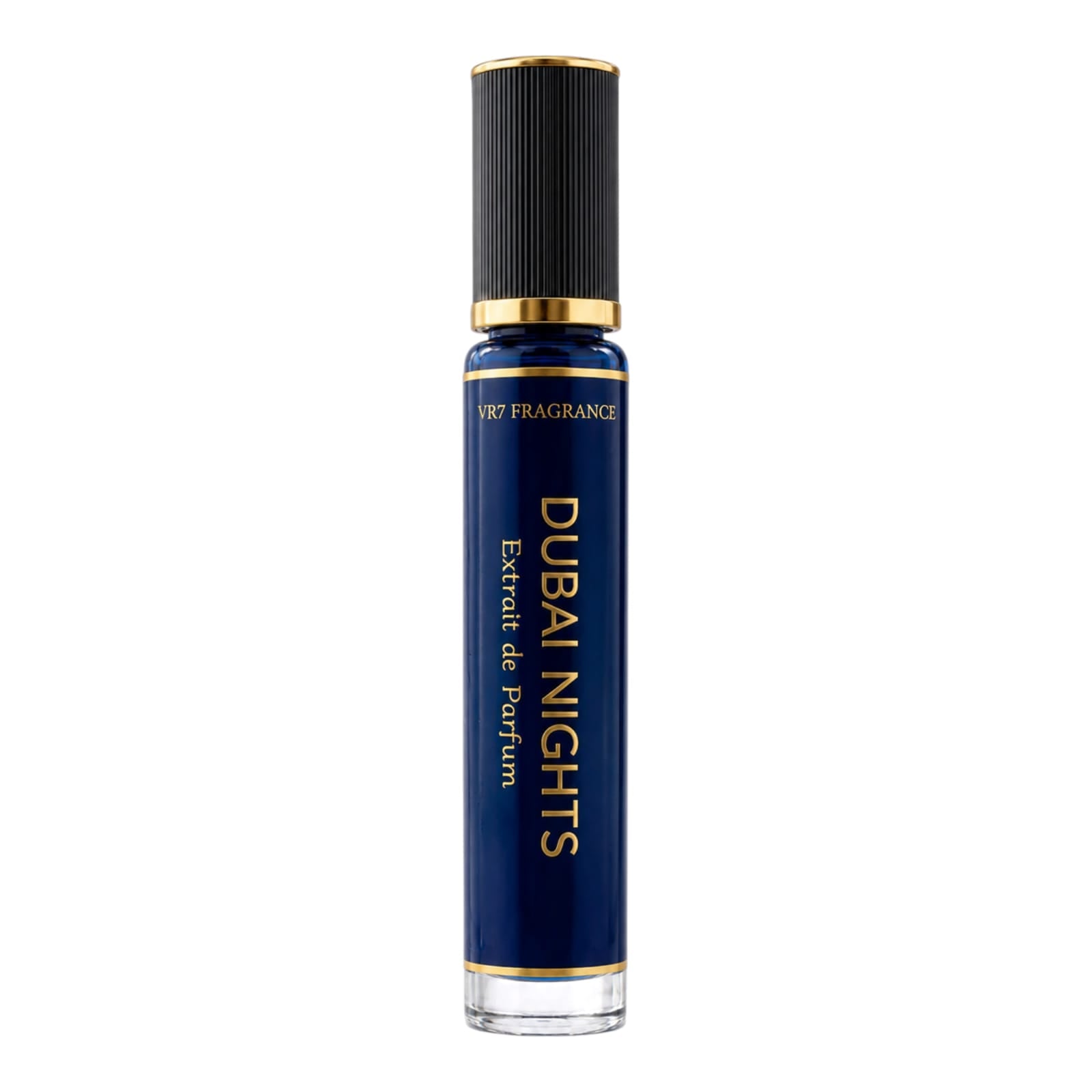 Perfume bottle labeled 'Dubai Nights' on a white background