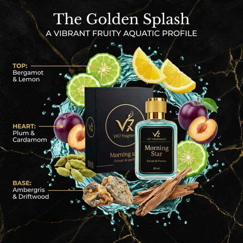 Morning Star | Aquatic Amber Citrus | Extrait de Parfum | VR7 Fragrance