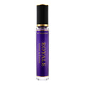 Purple perfume bottle labeled 'Royale' on a white background

