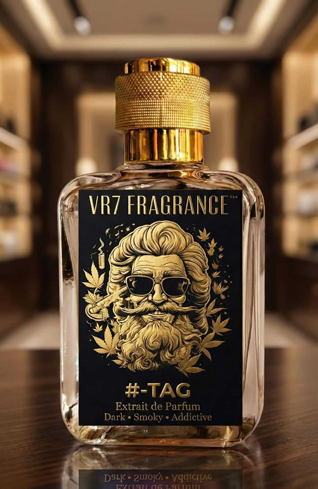 #-TAG BY VR7 Fragrance Extrait de Parfum bottle featuring bold design and intense scent profile.