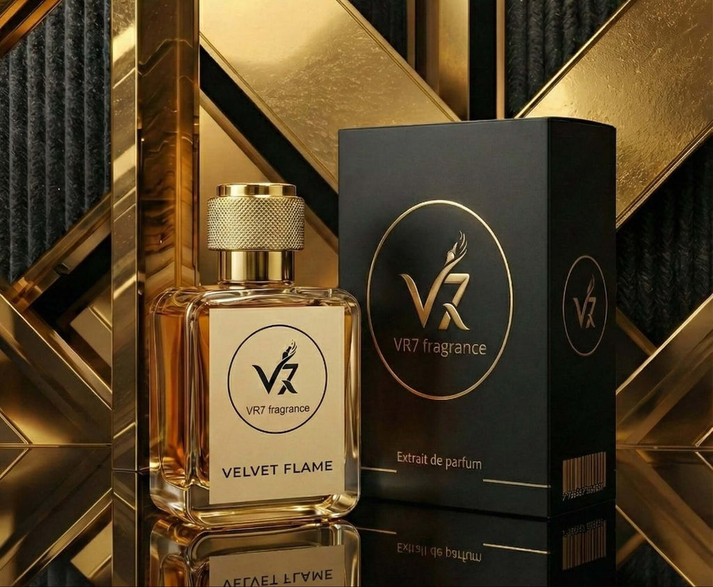 VELVET FLAME perfume bottle and box BY VR7 Fragrance