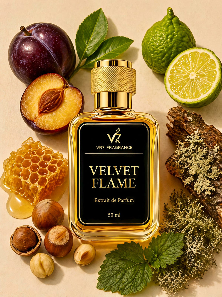 Velvet Flame | Woody Honey Amber | Extrait de Parfum | VR7 Fragrance - VR7 Fragrance™ -