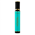 VR7 Fragrance™ Tropical 3ml extrait de parfum in a vibrant turquoise travel spray bottle with gold and black accents.