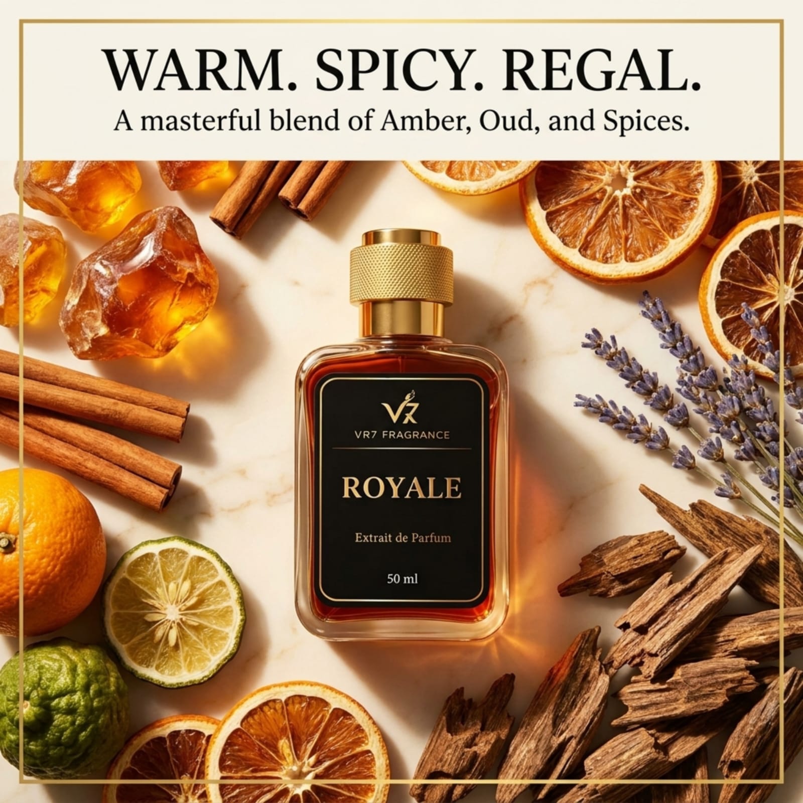 Royale | Oud Rose Sandalwood | Extrait de Parfum | VR7 Fragrance - VR7 Fragrance™ -