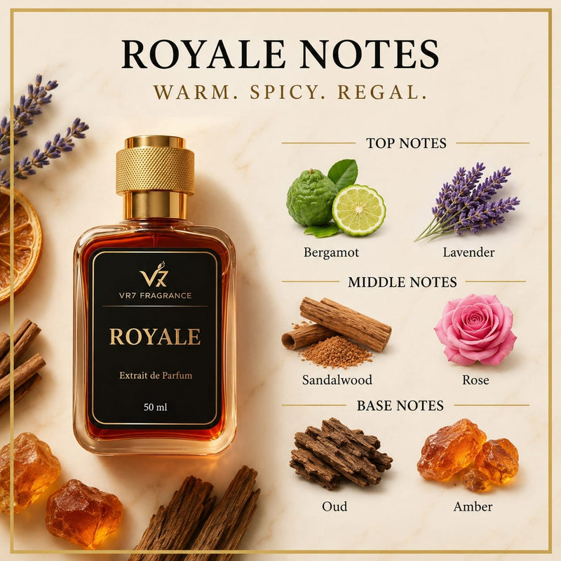 Royale | Oud Rose Sandalwood | Extrait de Parfum | VR7 Fragrance